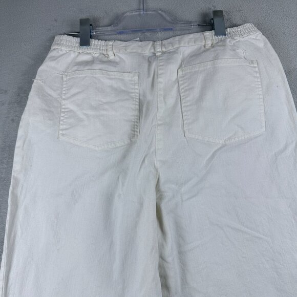 Lark Lane Straight Leg Jeans Womens Size 14 High Rise Stretch White - Picture 4 of 12